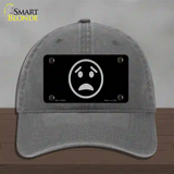 Worried Black Novelty License Plate Hat Tag Unconstructed Cotton Charcoal
