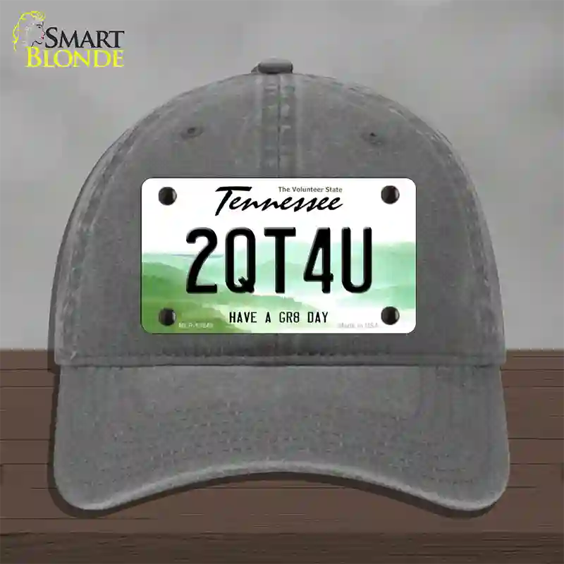 Too Cute For You Novelty License Plate Hat Tag Unconstructed Cotton Charcoal