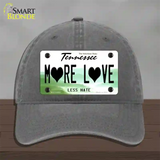 More Love Novelty License Plate Hat Tag Unconstructed Cotton Charcoal