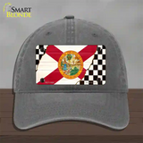Florida Racing Flag Novelty License Plate Hat Tag Unconstructed Cotton Charcoal