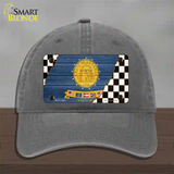 Georgia Racing Flag Novelty License Plate Hat Tag Unconstructed Cotton Charcoal