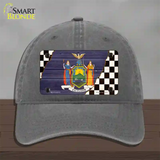 New York Racing Flag Novelty License Plate Hat Tag Unconstructed Cotton Charcoal