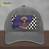 North Dakota Racing Flag Novelty License Plate Hat Tag Unconstructed Cotton Charcoal