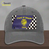 Oregon Racing Flag Novelty License Plate Hat Tag Unconstructed Cotton Charcoal