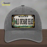 Old Orchard Beach Maine Rusty Novelty License Plate Hat Tag Unconstructed Cotton Charcoal