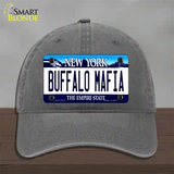 Buffalo Mafia New York Novelty License Plate Hat Tag Unconstructed Cotton Charcoal