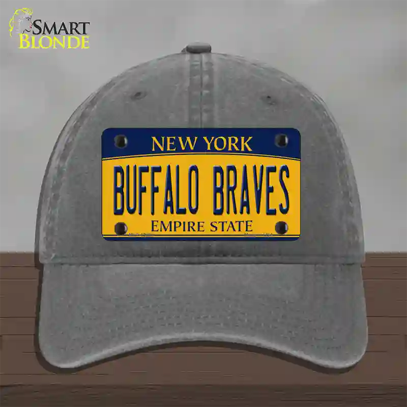 Buffalo Braves New York Novelty License Plate Hat Tag Unconstructed Cotton Charcoal