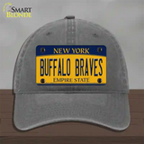Buffalo Braves New York Novelty License Plate Hat Tag Unconstructed Cotton Charcoal