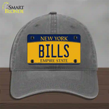 Bills New York Yellow Novelty License Plate Hat Tag Unconstructed Cotton Charcoal