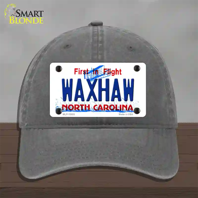Waxhaw North Carolina Novelty License Plate Hat Tag Unconstructed Cotton Charcoal