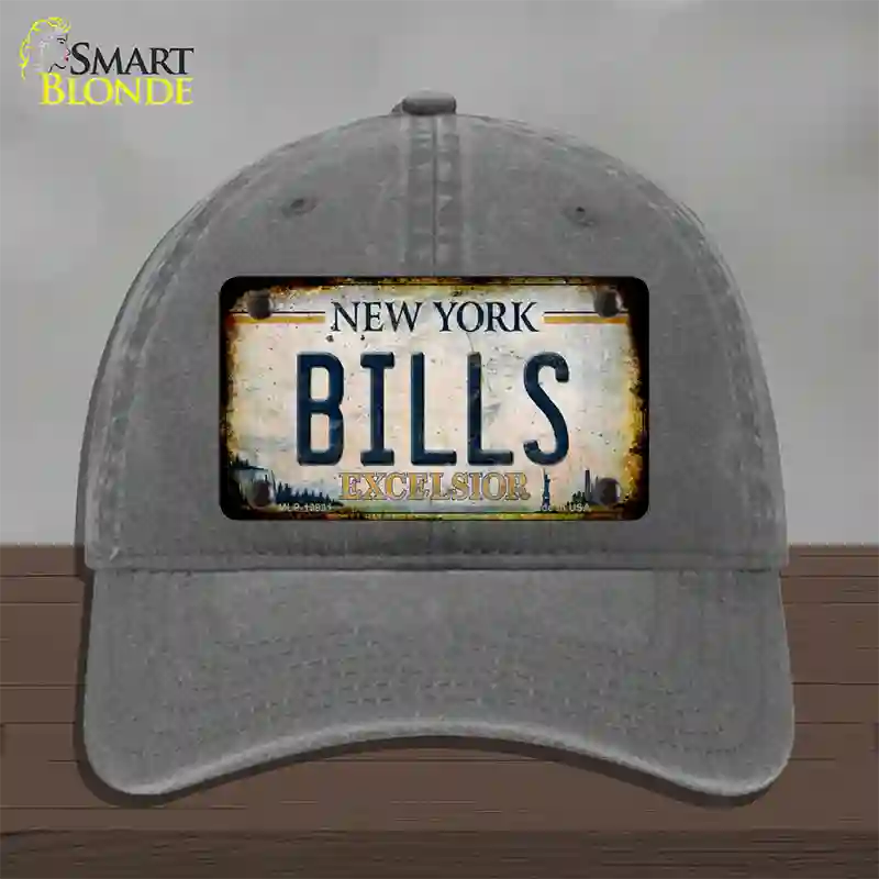 Bills Excelsior New York Rusty Novelty License Plate Hat Tag Unconstructed Cotton Charcoal