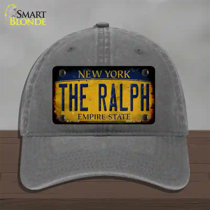 The Ralph New York Rusty Novelty License Plate Hat Tag Unconstructed Cotton Charcoal