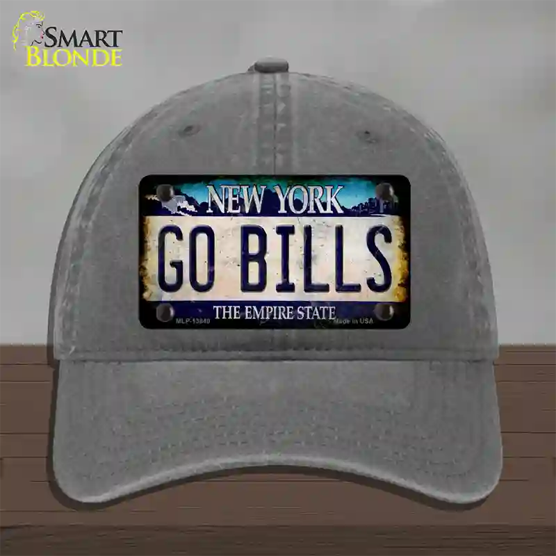 Go Bills New York Rusty Novelty License Plate Hat Tag Unconstructed Cotton Charcoal