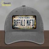 Buffalo Mafia Excelsior New York Rusty Novelty License Plate Hat Tag Unconstructed Cotton Charcoal