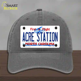 Acre Station North Carolina Novelty License Plate Hat Tag Unconstructed Cotton Charcoal