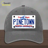 Pinetown North Carolina Novelty License Plate Hat Tag Unconstructed Cotton Charcoal