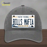 Bills Mafia NY Excelsior Novelty License Plate Hat Tag Unconstructed Cotton Charcoal