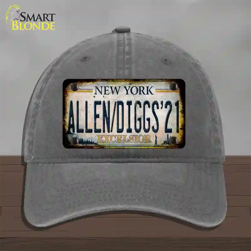 Allen Diggs 21 NY Excelsior Rusty Novelty License Plate Hat Tag Unconstructed Cotton Charcoal