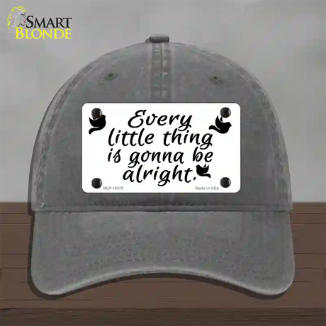 Every Little Thing Novelty License Plate Hat Unconstructed Cotton / Charcoal