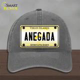 Virgin Islands Anegada Novelty License Plate Hat Unconstructed Cotton / Charcoal