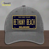 Bethany Beach Delaware Novelty License Plate Hat Unconstructed Cotton / Charcoal