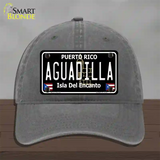 Aguadilla Puerto Rico Black Novelty License Plate Hat Unconstructed Cotton / Charcoal