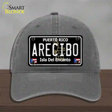 Arecibo Puerto Rico Black Novelty License Plate Hat Unconstructed Cotton / Charcoal