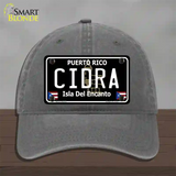 Cidra Puerto Rico Black Novelty License Plate Hat Unconstructed Cotton / Charcoal
