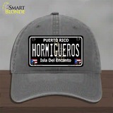 Hormigueros Puerto Rico Black Novelty License Plate Hat Unconstructed Cotton / Charcoal