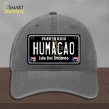 Humacao Puerto Rico Black Novelty License Plate Hat Unconstructed Cotton / Charcoal