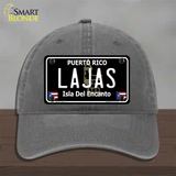 Lajas Puerto Rico Black Novelty License Plate Hat Unconstructed Cotton / Charcoal