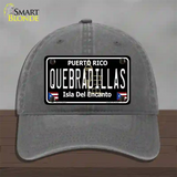 Quebradillas Puerto Rico Black Novelty License Plate Hat Unconstructed Cotton / Charcoal
