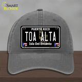 Toa Alta Puerto Rico Black Novelty License Plate Hat Unconstructed Cotton / Charcoal