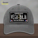 Vega Baja Puerto Rico Black Novelty License Plate Hat Unconstructed Cotton / Charcoal