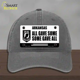 Arkansas POW MIA Some Gave All Novelty License Plate Hat Unconstructed Cotton / Charcoal