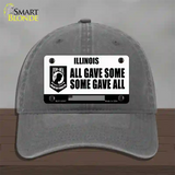 Illinois POW MIA Some Gave All Novelty License Plate Hat Unconstructed Cotton / Charcoal