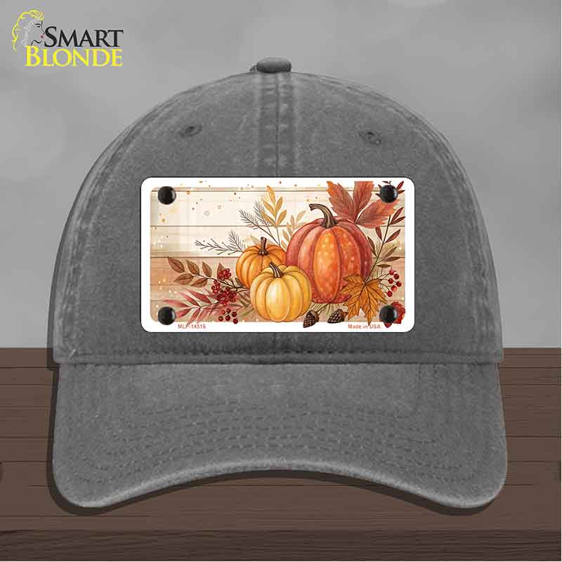 Autumn Pumpkins & Leaves Novelty License Plate Hat HAT-MLP-14516