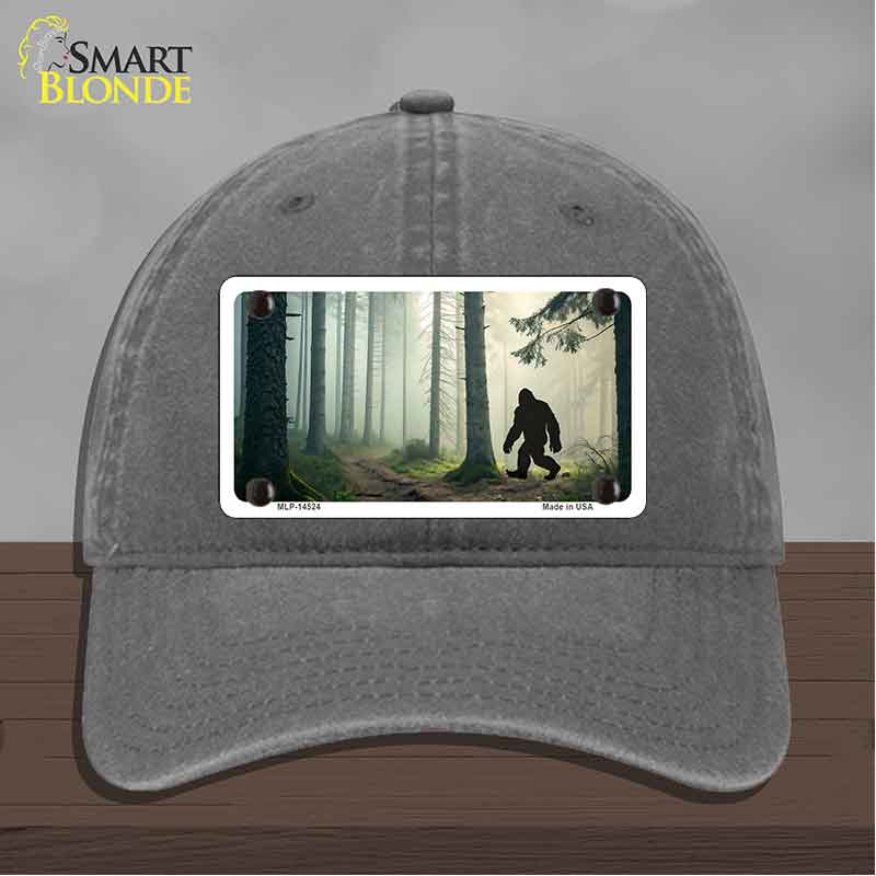 Bigfoot Silhouette Forest Novelty License Plate Hat HAT-MLP-14524