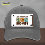 Just Here for the Hookups Novelty License Plate Hat HAT-MLP-14531