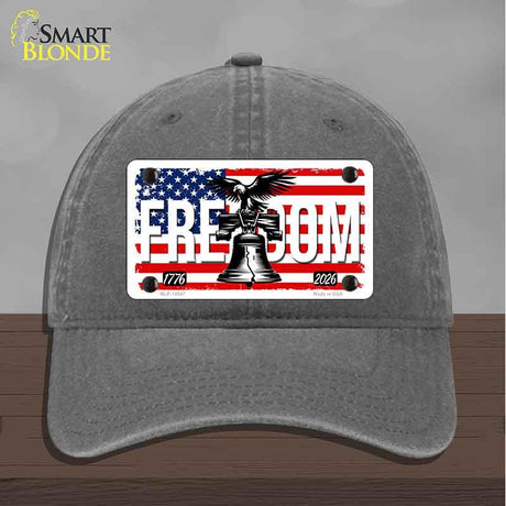 Freedom Liberty Bell Novelty License Plate Hat HAT-MLP-14547 Unconstructed Cotton Charcoal