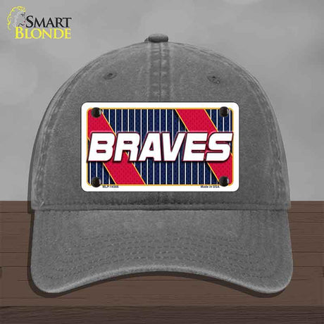 BRAVES Graphic Novelty License Plate Hat HAT-MLP-14566 Unconstructed Cotton Charcoal