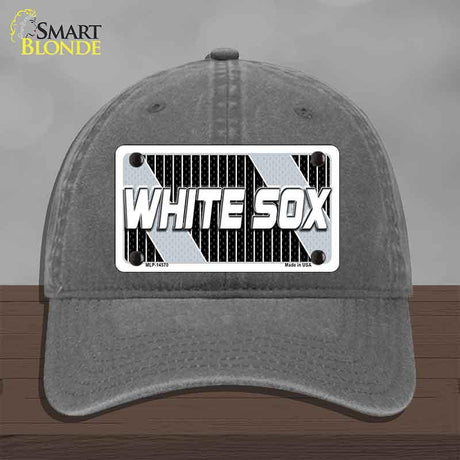 WHITE SOX Graphic Novelty License Plate Hat HAT-MLP-14570 Unconstructed Cotton Charcoal