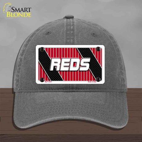 REDS Graphic Novelty License Plate Hat HAT-MLP-14571 Unconstructed Cotton Charcoal