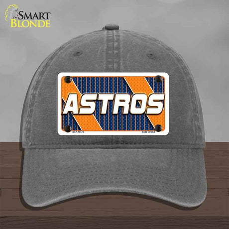 ASTROS Graphic Novelty License Plate Hat HAT-MLP-14575 Unconstructed Cotton Charcoal