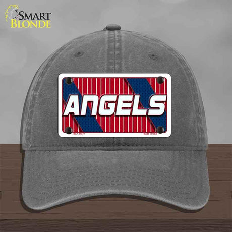ANGELS Graphic Novelty License Plate Hat HAT-MLP-14577 Unconstructed Cotton Charcoal