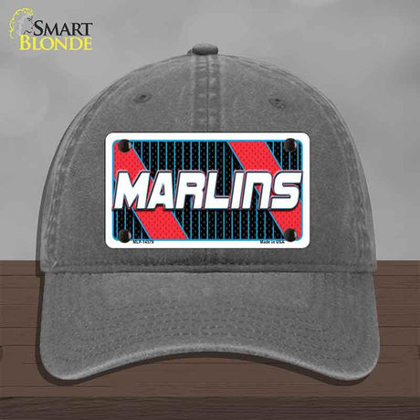 MARLINS Graphic Novelty License Plate Hat HAT-MLP-14579 Unconstructed Cotton Charcoal