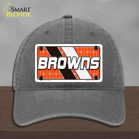 BROWNS Graphic Novelty License Plate Hat HAT-MLP-14632 Unconstructed Cotton Charcoal