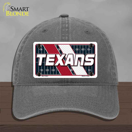 TEXANS Graphic Novelty License Plate Hat HAT-MLP-14637 Unconstructed Cotton Charcoal