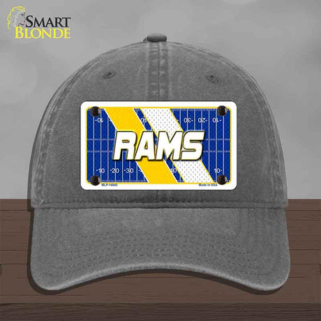 RAMS Graphic Novelty License Plate Hat HAT-MLP-14643 Unconstructed Cotton Charcoal