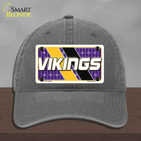 VIKINGS Graphic Novelty License Plate Hat HAT-MLP-14645 Unconstructed Cotton Charcoal
